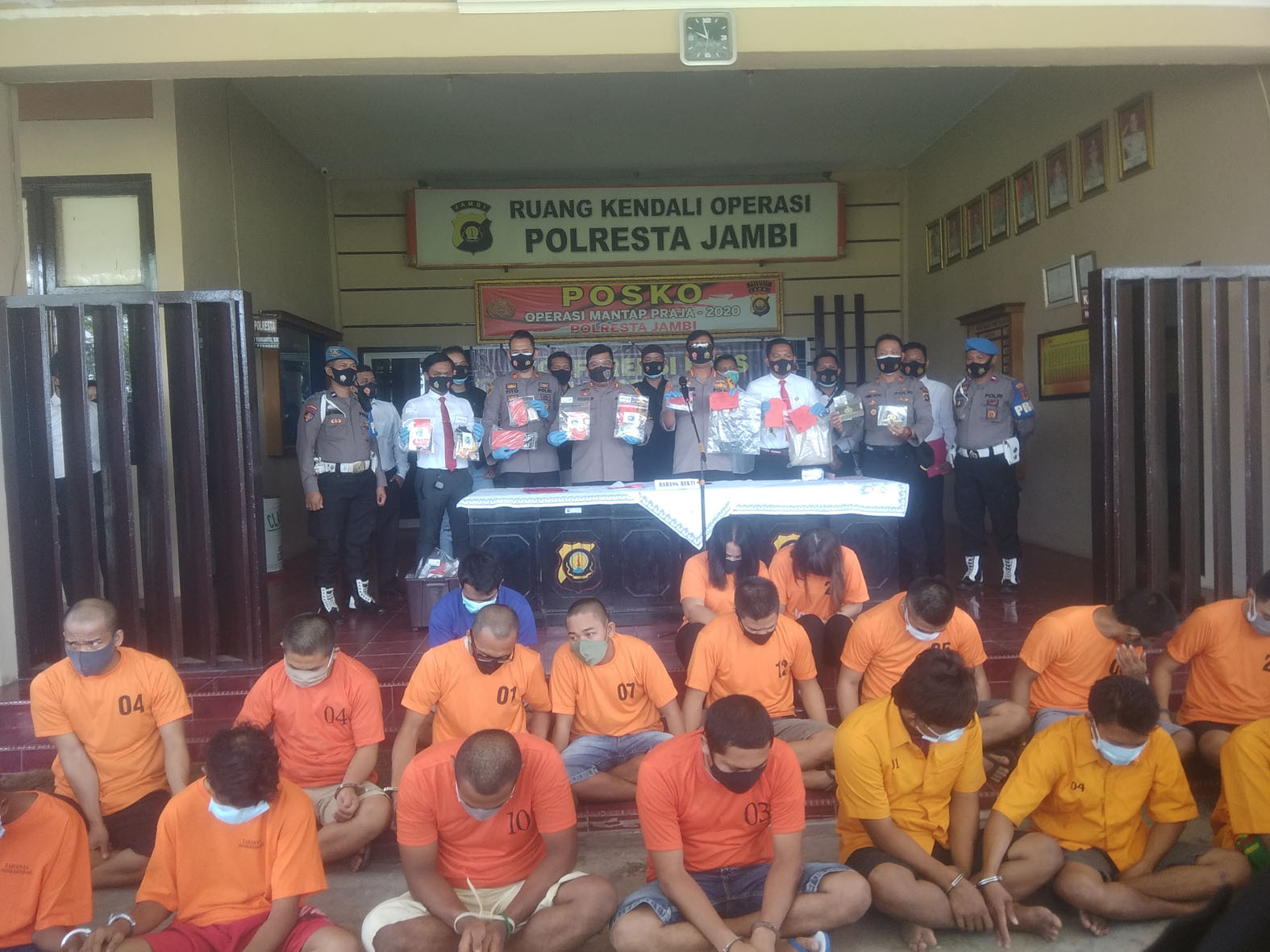 Dalam Dua Bulan, Polresta Jambi Ungkap 25 Kasus Narkoba, 32 Orang Tersangka