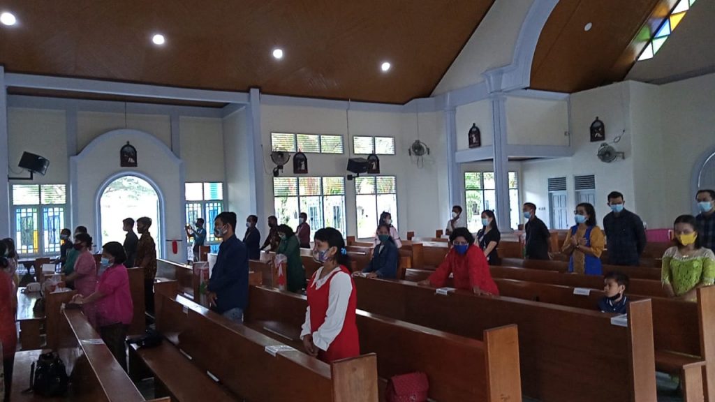 Gereja Katolik Santo Paulus Muara Bungo Jambi, Ibadah Terapkan Protokol Kesehatan